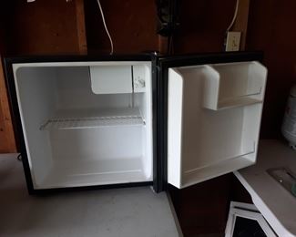 Mini fridge in the garage