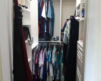 Main bedroom closet, ladies medium and large