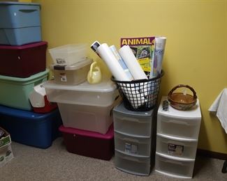 Basement,  totes and storage solutions 