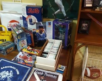 Sports stuff next to the Pepsi stuff.