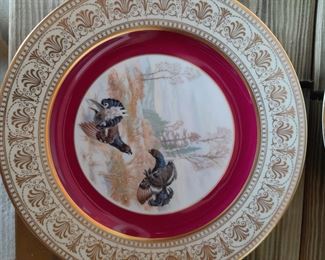 Gold embossing on plates