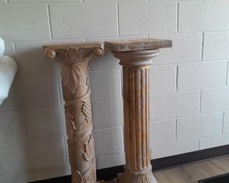 Pedestals around 4' tall