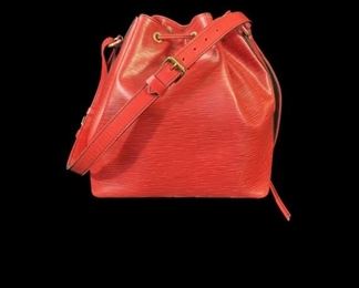 RED RED RED!   Louis Vuitton petit noe handbag in epi leather 