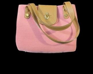 Eric Javits pink straw bag