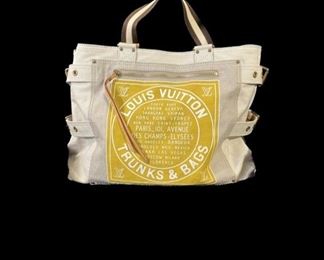 Louis Vuitton natural canvas "Global Shopper" cabas