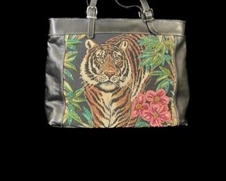 Isabella Fiore  leather and beaded bag - GO TIGERS!