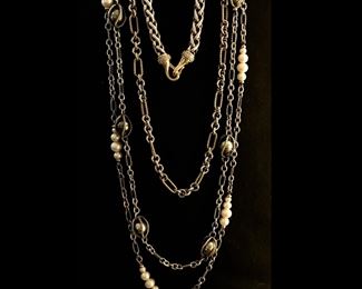 David Yurman sterling chains,  gold accents, pearls, retired pieces.