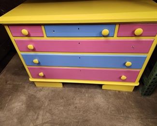 Colorful and Fun Dresser, several choices of Knobs available. 