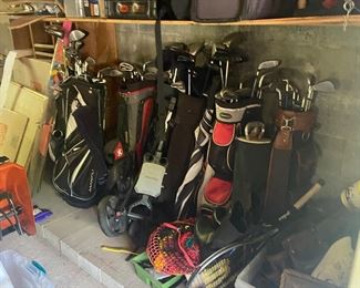 Golf  clubs also kayaks and several surfboards not pictured