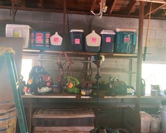  Coolers and lawn tools
