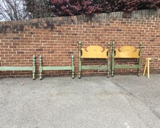 Vintage twin bed (wood rails included - not shown)