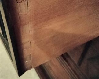 Dovetail Detail for Antique Dresser 