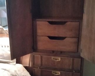 Inside storage of Thomasville bedroom furniture 