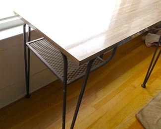 Mid-century modern hairpin legs desk