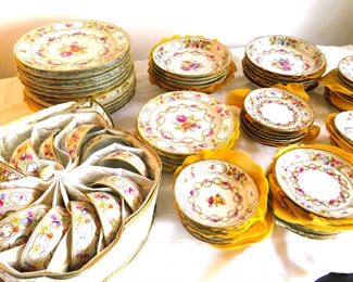 Huge lot of Schumann Arzberg Dresden flower dinnerware