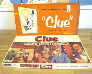 vintage Clue games