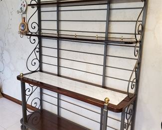 Italian Made Bakker's Rack with Marble Accent