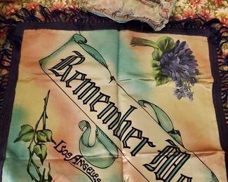 Antique WWII Era Pillow Case and Hankie