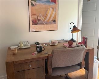 Mid century, modern desk and chair