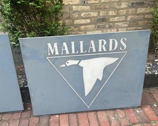 Metal mallards signs