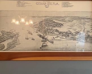 Cedar key Florida Birdseye view 1884