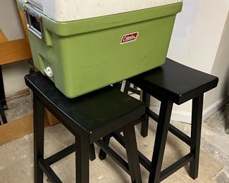 Coleman cooler black barstool benches