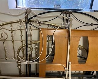 Brass headboard, metal headboard, wooden headboard, footboard’s to match.