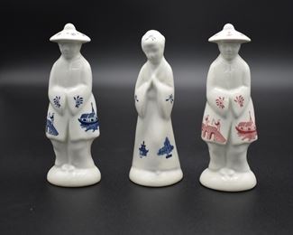 Asian Blue and White (and Red) Salt and Peppers