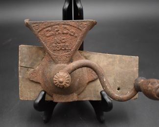 Antique GP Co. Cast Iron Wall Coffee Grinder