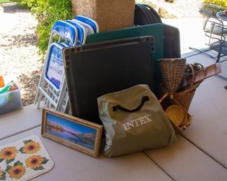 Folding chairs and card tables