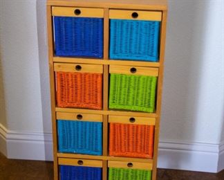 Colorful storage baskets