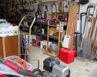 Garage - Power Washer,  Patio Umbrella, Extension Cords, Weed Trimmer