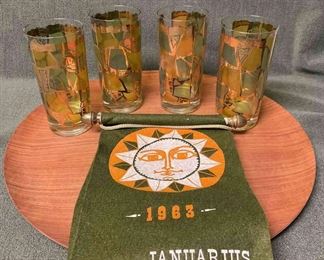 1963 Calendar Georges Briard Glasses