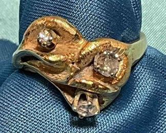 Diamond Gold Cocktail Ring