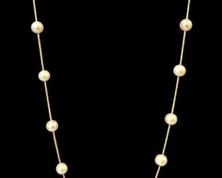 Gold Pearl Necklace