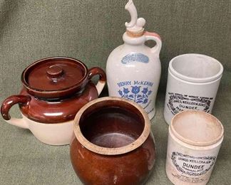 Henry McKenna Jug, McCoy Other Pottery Pieces