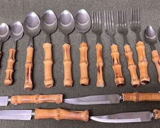 Japanese Wood Handled Flatware Service