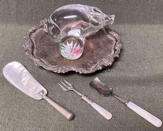 Orrefors Pig, Small Paperweight Serving Pieces