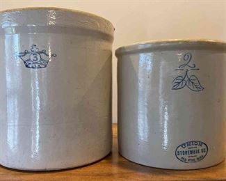 Union Crown Stoneware Crocks