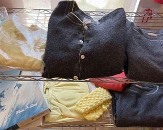 Vintage ski pants and wool underwear