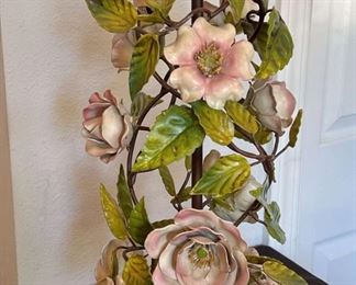 Italian Metalwork Floral Lamp-Mercer Island Furniture With Burien Pick-up Auction