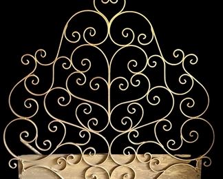 Scrolled Metal Twin Bed Headboard-Mercer Island Furniture With Burien Pick-up Auction