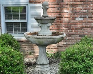 Three piece concrete fountain