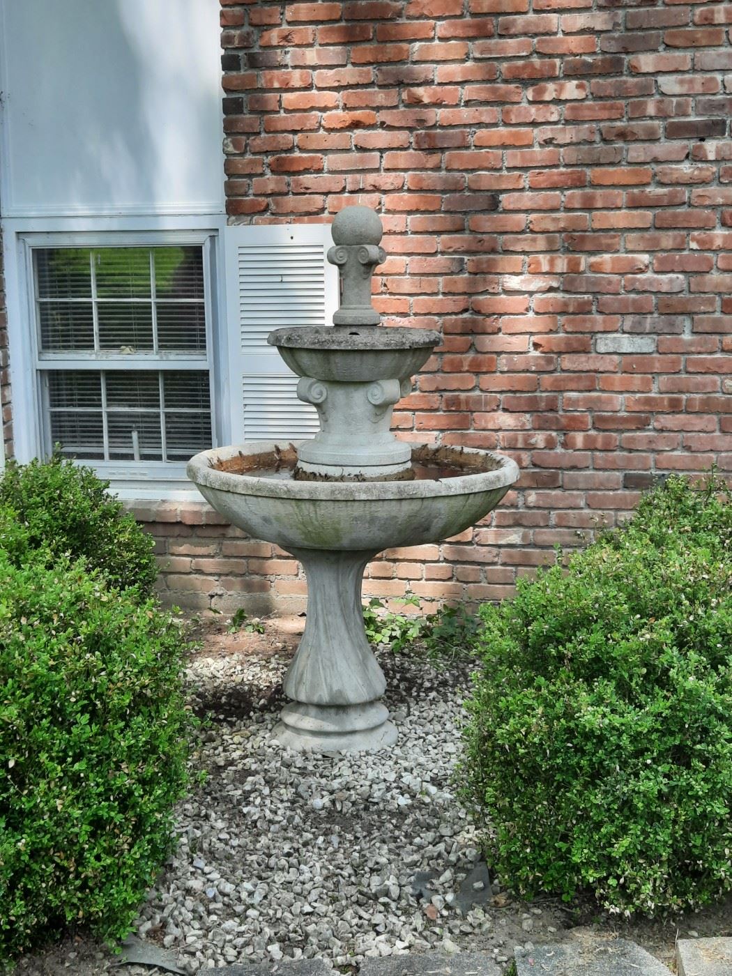 Three piece concrete fountain
