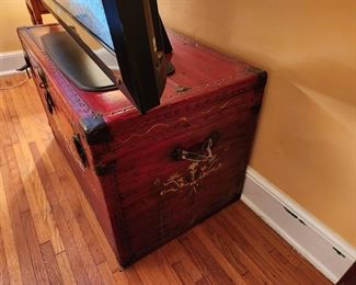 Steamer Trunk painted by Clark Walker