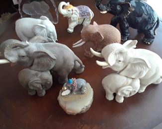 A few of the elephants of various sizes