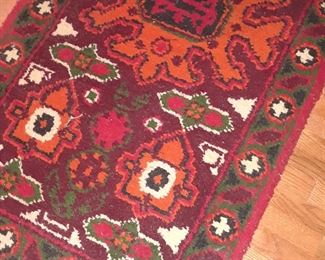 Colorful rustic tribal rug