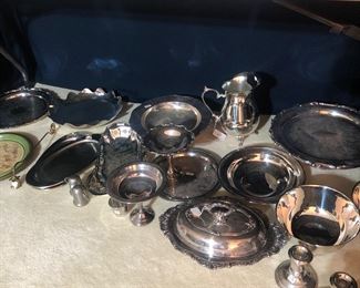 Silver plated holloware