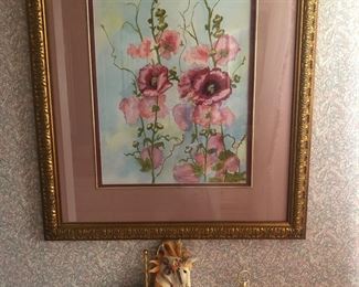 Carousel horse music box and figurine.  Painting by Local Artist Sandra Noce 