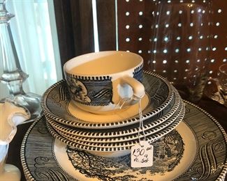 Currier and Ives dinnerware